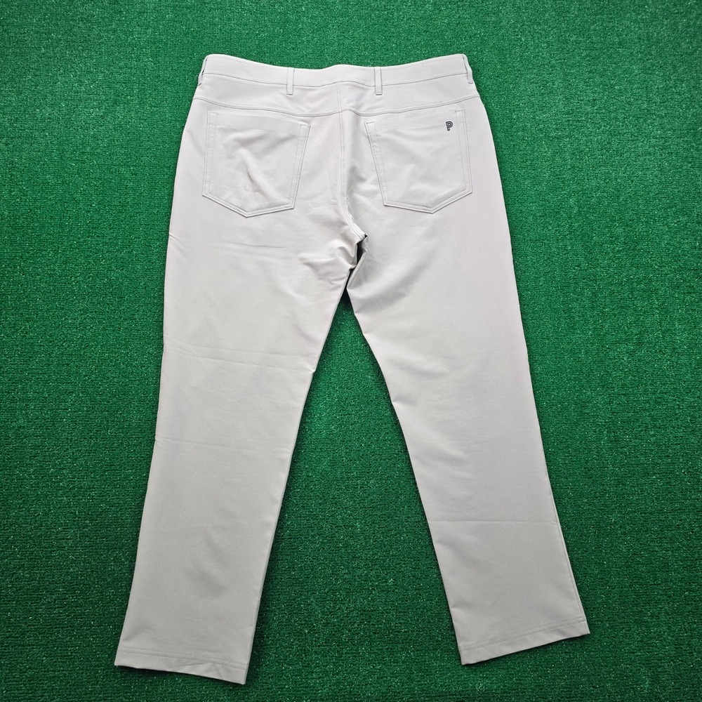 Public Rec Pants Mens 38x30 Beige Chino Flat Front Performance Golf Casual - Picture 2 of 16
